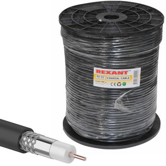 Кабель коаксиальный: 01-2204 RG-6U 64% 305м(ч)
