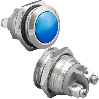 Кнопка антивандал.: GQ16B-10/Bl/N off-(on)