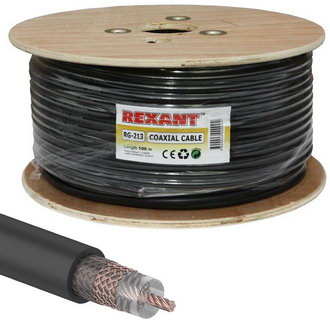 Кабель коаксиальный: 01-2041 RG-213 96% 100м(ч)