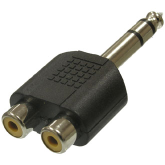 Разъем переходной: 7-0176 / 6.35 stereo-2RCA JACK