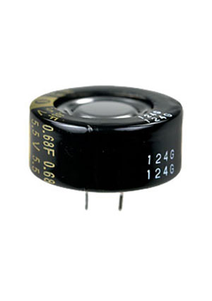 EECRF0H684N, ионистор 0.68Fx5.5V -40+85C серия RG радиальн.выв(Panasonic)