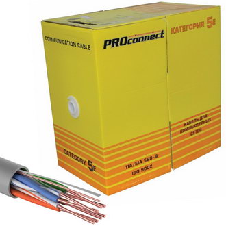 Витая пара: 01-0048-3 U/UTP 5 PVC 4PR 26AWG305м