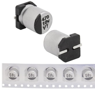 Конденсатор: 470 uF 10 V 105C 6.3*7.7 VT