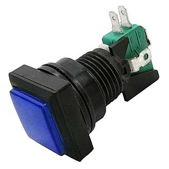 Кнопка: GMSI-5B-S no(nc)+nc(no) blue