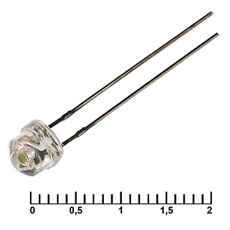 Светодиод: 5RHWWC 3000mcd 6500K 3,4v 70d