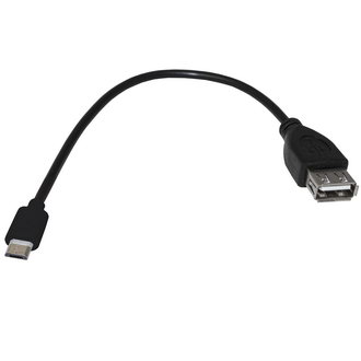 Компьютерный шнур: USB2.0 A(f)-micro USB B(m) B 0.2m