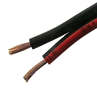 Акустический кабель: 2x1.00 CU+CCA R/B