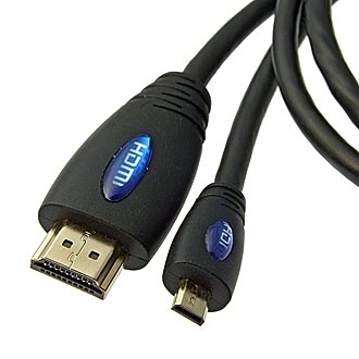 Шнур интерфейсный: Micro-HDMI to HDMI 1.4v OFC 1m