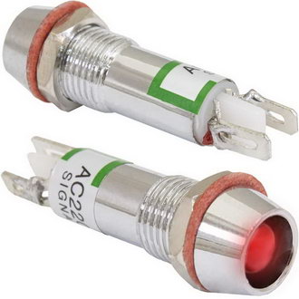 Св.диод в корпусе: L-615-R 220v (8mm)