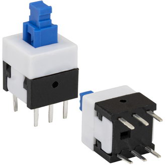 Кнопка миниатюрная: PB22E08 с фиксацией 8x8x13 mm