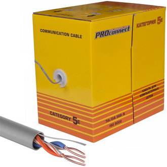 Витая пара: 01-0027 U/UTP 5e PVC 2PR 24AWG 305м