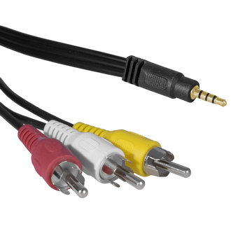 Аудио/Видео шнур: Stereo 3,5 mm - 3 RCA B 3m