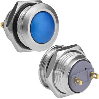 Кнопка антивандал.: GQ16B-10/J/Bl/N off-(on)