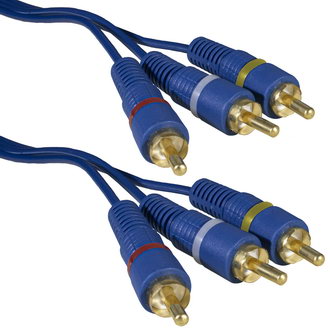 Аудио/Видео шнур: 3 RCA - 3 RCA BL 1.5m