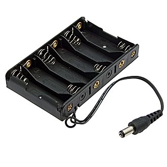 Батарейный отсек: AA 6x1 DC2.1*5.5mm (L)=15CM